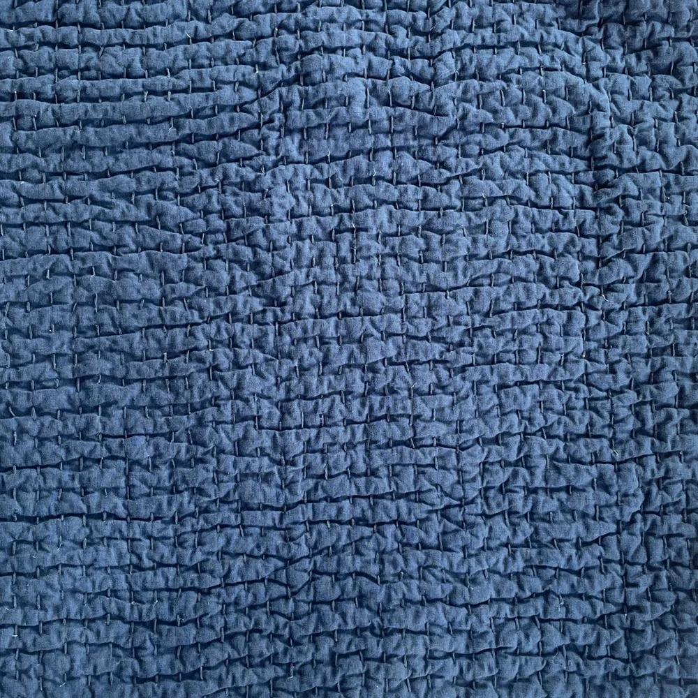 Pottery Barn Euro set of 2 sham navy cushion pillow cover linen mix XL